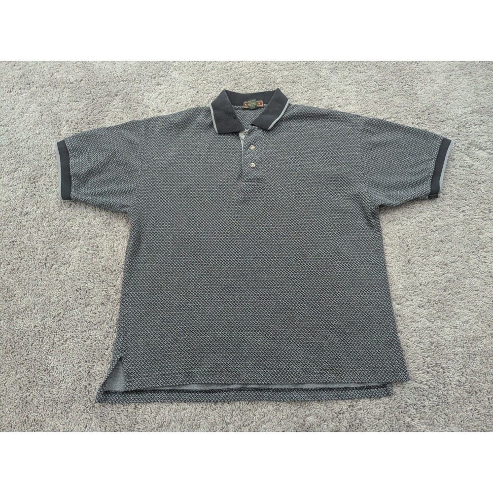 Vintage Copley Polo Shirt Mens Large Gray‎ Short Sleeve Golf Casual Y2K